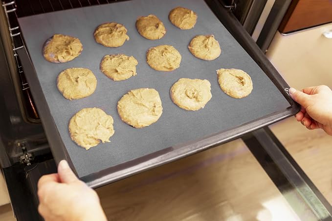 Oven Liners for Bottom of Oven – Reusable Non Stick Oven Liner 2 Pack – Heavy Duty Oven Liners & Oven Mat for Bottom of Oven – Fits Electric & Gas Ovens – Heat Resistant to 500°F