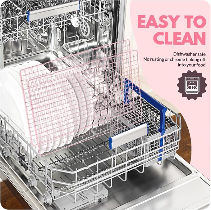 2 PCS Cooling Racks for Cooking and Baking, 16x10 Inches Stainless Steel Cooling Rack, Sheet Pan with Wire Rack for Baking Sheet, Bacon Rack Oven Safe Fits Jelly Roll Sheet Pan