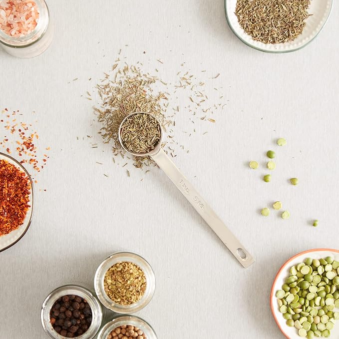 RSVP International Endurance Kitchen Collection Open Stock Measuring Spoon, Stainless Steel, Dishwasher Safe, 1-Teaspoon