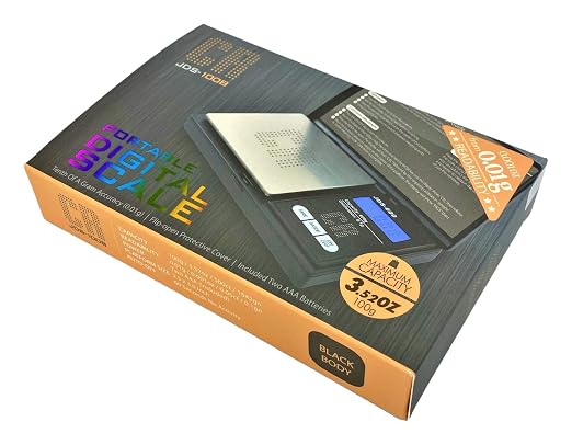 CR Scale Premium Digital Food Scale - 100g by 0.01g, Black, Portable (JDS-100B)