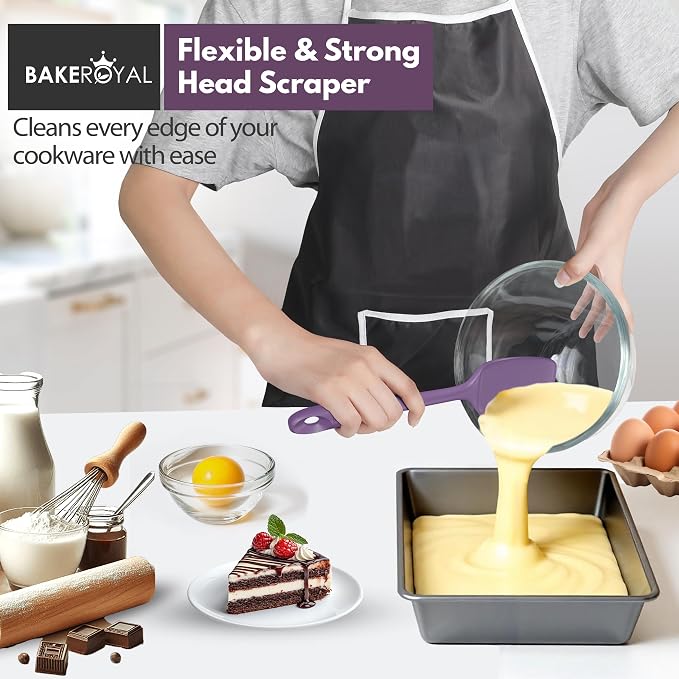 BakeRoyal Silicone Spatulas Set - Berry