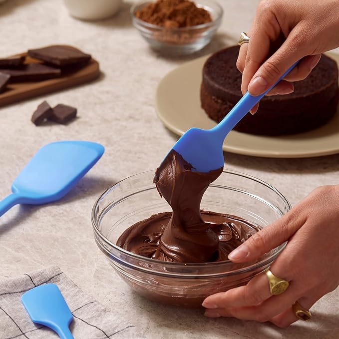 GIR: Get It Right Premium Seamless Spoonula - Non-Stick Heat Resistant Silicone Scraper Spatula - Perfect for Mixing, Serving, Scraping, Stirring, and More - Mini - 8 IN, Red