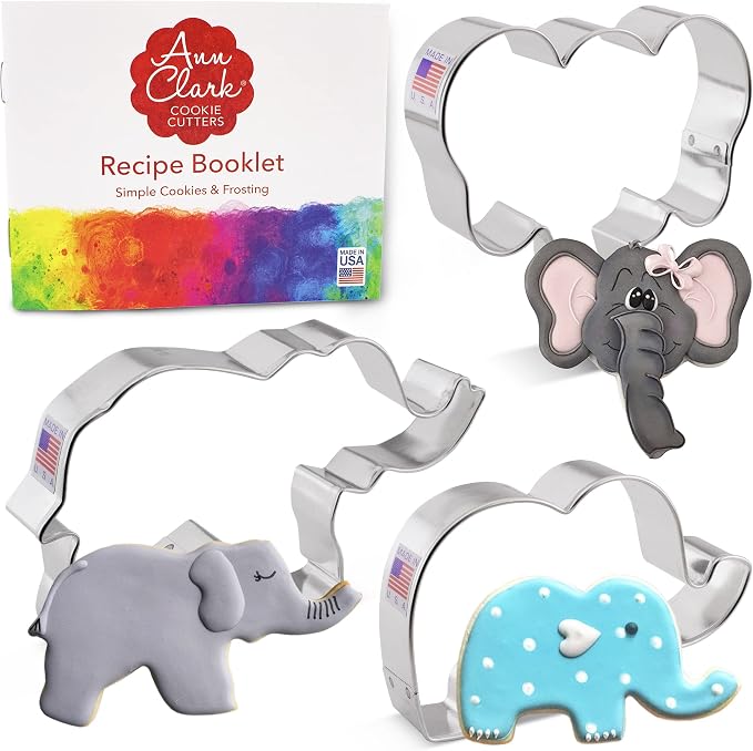 Ann Clark Elephant Cookie Cutters 3-Pc. Set Made in the USA
