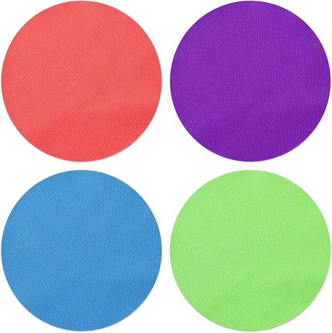 Rubber Jar Opener, 4PCS Jar Opener Gripper Pad for Weak Hands | Rubber Jar Opener Gripper Pad for Seniors with Arthritis, Heat Insulation Kitchen Coasters