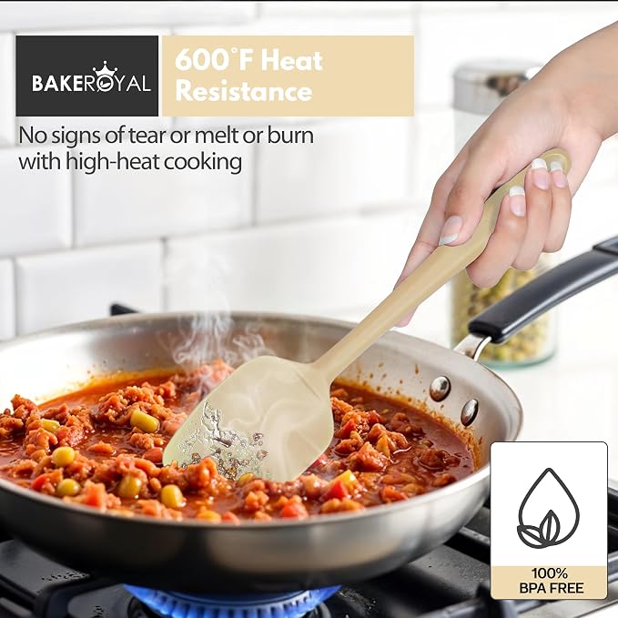 BakeRoyal Silicone Spatulas Set - Beige