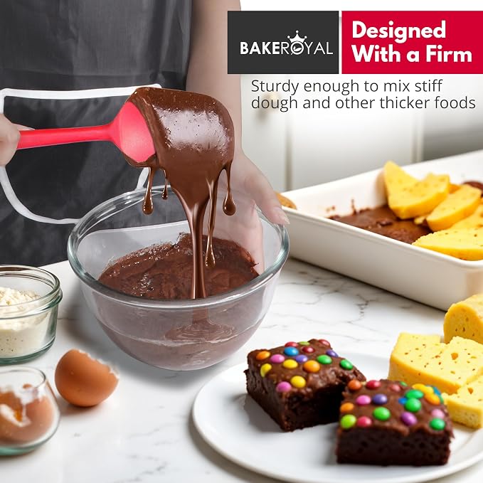 BakeRoyal Silicone Spatulas Set - Red