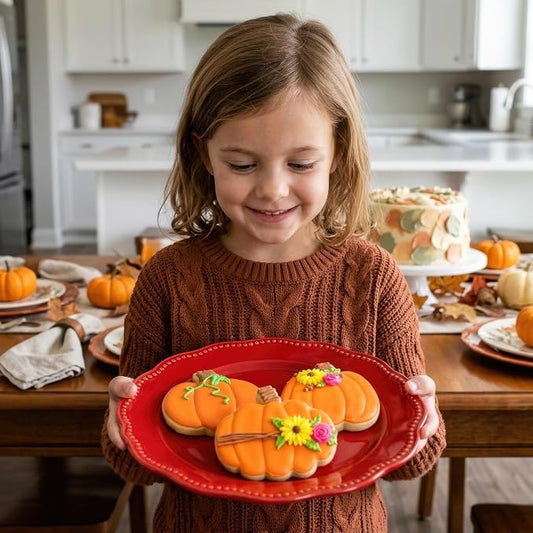 Ann Clark Pumpkin 3-Pc. Cookie Cutter Set, Made in USA, Large Jack-O-Lantern, Tall Pumpkin and Gourd