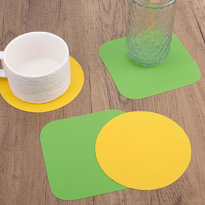 LUTER 4pcs Jar Opener Gripper Pad for Seniors with Weak Hands, Rubber | Multi-function Silicone Bottle Opener Lid Cap Rubber Gripper Pads Kitchen Coasters Gadgets, Yellow, Green