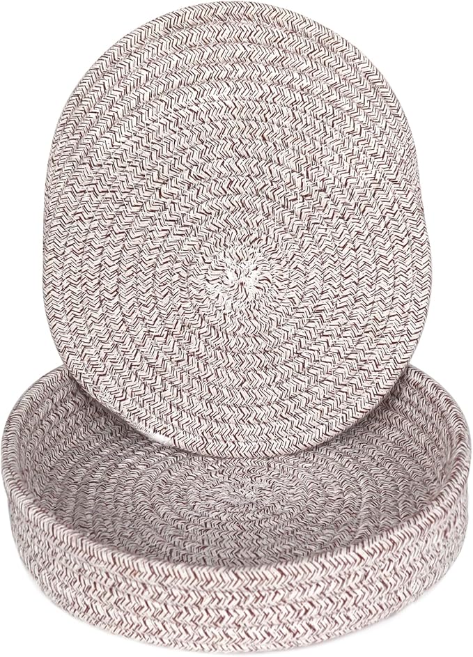 8 Inch Trivets for Hot Dishes, Hot Pots and Pans, Thick Heat Resistant Large Coaster for Kitchen, Hot Pads, Kitchen Essentials, Kitchen Decor for Table & Countertop with Storage Basket, 5 Pcs