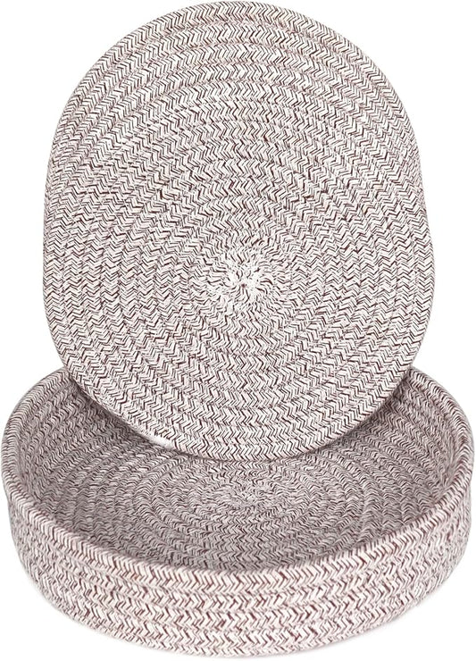8 Inch Trivets for Hot Dishes, Hot Pots and Pans, Thick Heat Resistant Large Coaster for Kitchen, Hot Pads, Kitchen Essentials, Kitchen Decor for Table & Countertop with Storage Basket, 5 Pcs