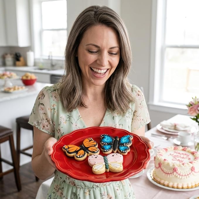 Ann Clark Cookie Cutters Butterfly Cookie Cutters 3-Pc. Set Made in USA, Small, Medium, and Large Butterflies