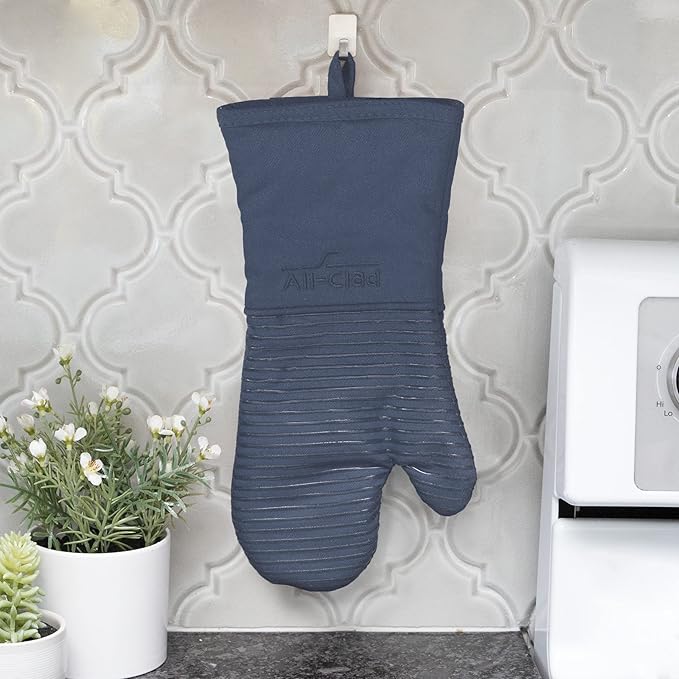 All-Clad Premium Silicone Oven Mitts, 2-Pack, Indigo