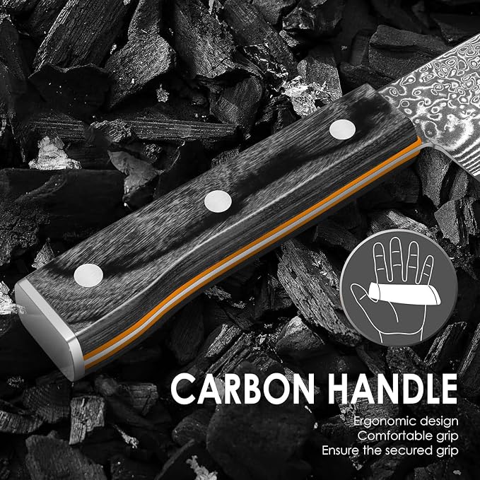 Kuwata Bread Knife, Multifunction Serrated Knife, VG10 Damascus Steel Bread Cutting Knife for Homemade Bread, Razor Sharp Edge for Efficient Slicing Sourdough Bread, Bagels, Cake