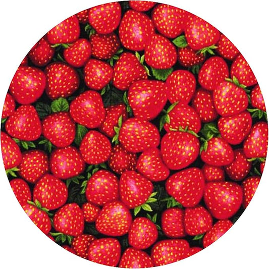 Andreas Silicone Jar Opener, Strawberries – 6.25" Non-Slip Lid Gripper & Garlic Peeler, Dishwasher Safe, Multi-Use, Durable Silicone & Fabric, Made in the USA, JO-926
