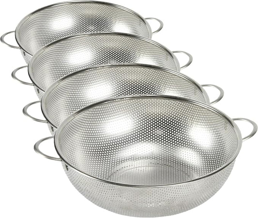 Chef Craft Select Microperforated Colander, 5 Quart, Stainless Steel (Pack of 4)