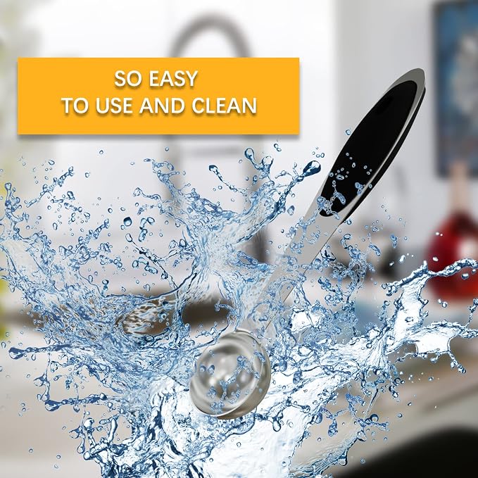 LEIFENY 2PCS 1/2 Tsp(1/6tbsp, 2.5ml) Single Measuring Spoon with Black Silicone Grip, Stainless Steel Individual Measure Scoop Only
