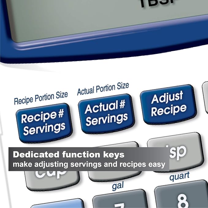 Calculated Industries 8300 KitchenCalc Recipe Conversion and Culinary Math Calculator with Digital Timer for Chefs, Culinary Students, Home Cooks and Bakers | Scale Recipes, Menu Plans, Portion Sizes | For Chefs, Culinary Students, Home Cooks & Bakers,...