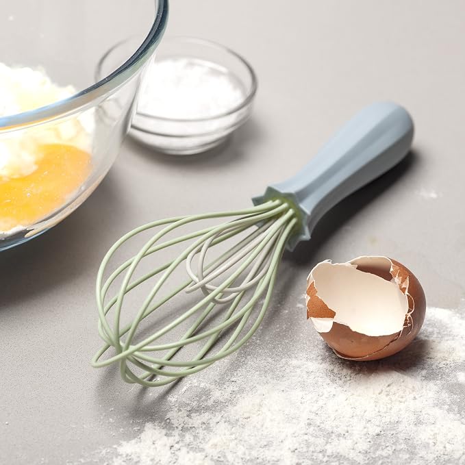 Zeal Stick Non-Scratch Double Headed Balloon Whisk, Silicone, Duck Egg Blue, 26 cm