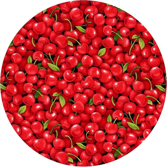 Andreas Silicone Jar Opener, Cherries – 6.25" Non-Slip Lid Gripper & Garlic Peeler, Dishwasher Safe, Multi-Use, Durable Silicone & Fabric, Made in the USA, JO-4