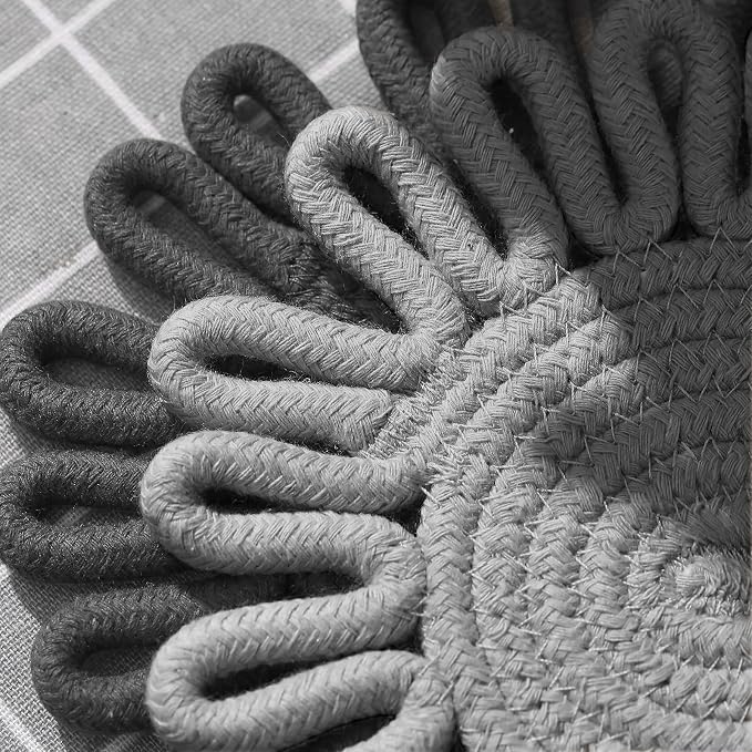 Trivets for Hot Dishes, Hot pots and Pans, Heat Resistant Hot Pads, Pot Holders for Kitchen, Hot Plate Mats Pads for Kitchen Countertops, Table, Home Essentials, Farmhouse Decor 100% Cotton,7"