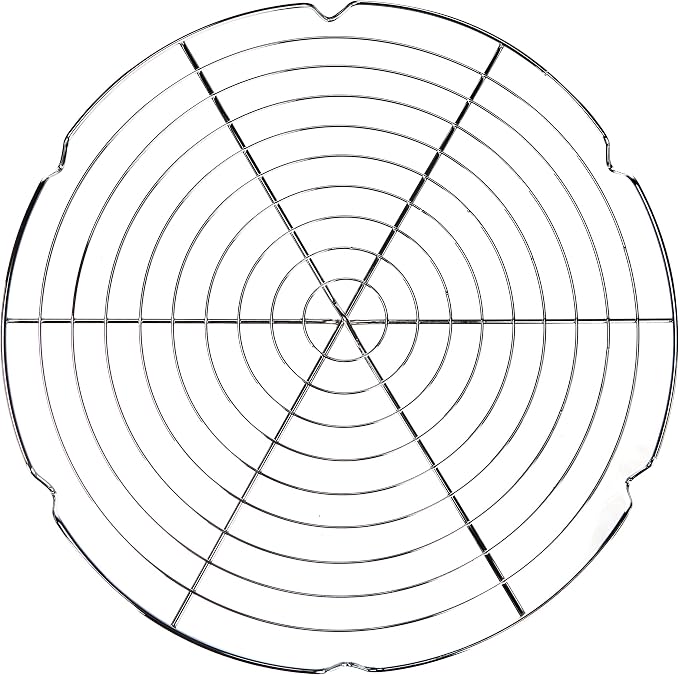Ibili Round Cooling Racks for Cooking and Baking, Multipurpose Stainless Steel Roasting Rack - Made in Spain, Dishwasher and Oven Safe - 30 x 30cm - 11.9" x 11.9" Inches
