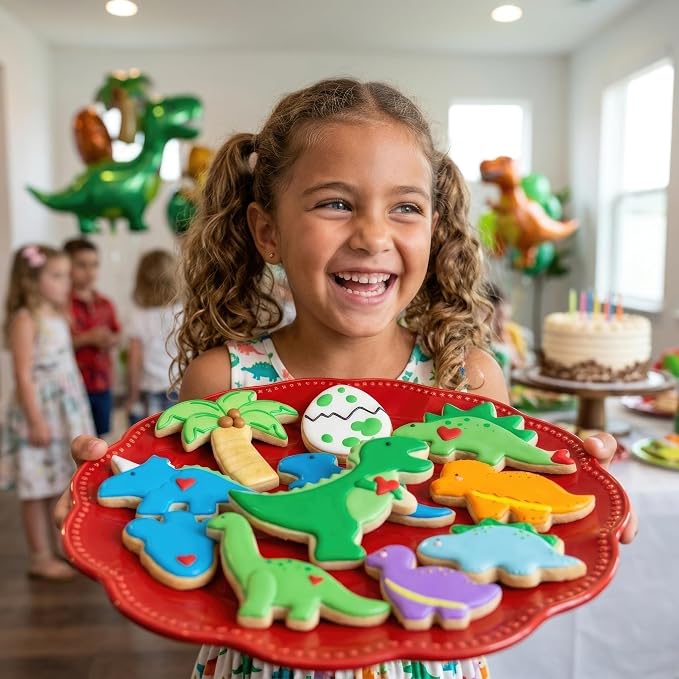 Ann Clark Dinosaur Cookie Cutters 11-Pc. Set (T-Rex, Triceratops, Brontosaurus, Dinosaur Foot, Dino Egg, and more) Made in USA