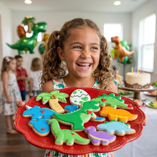 Ann Clark Dinosaur Cookie Cutters 11-Pc. Set (T-Rex, Triceratops, Brontosaurus, Dinosaur Foot, Dino Egg, and more) Made in USA