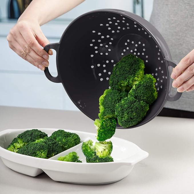 Zeal Melamine Colander/Strainer (24cm) -Dark Grey