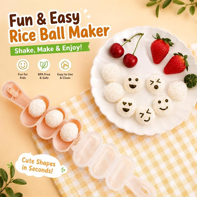 FUNGYAND Sandwich Bread Cutter Set, 45 in 1 Bento Lunch Box Accessories Kit Includes Fruit Cutter, Animal Food Picks, Rice Ball Maker, Easy to Use