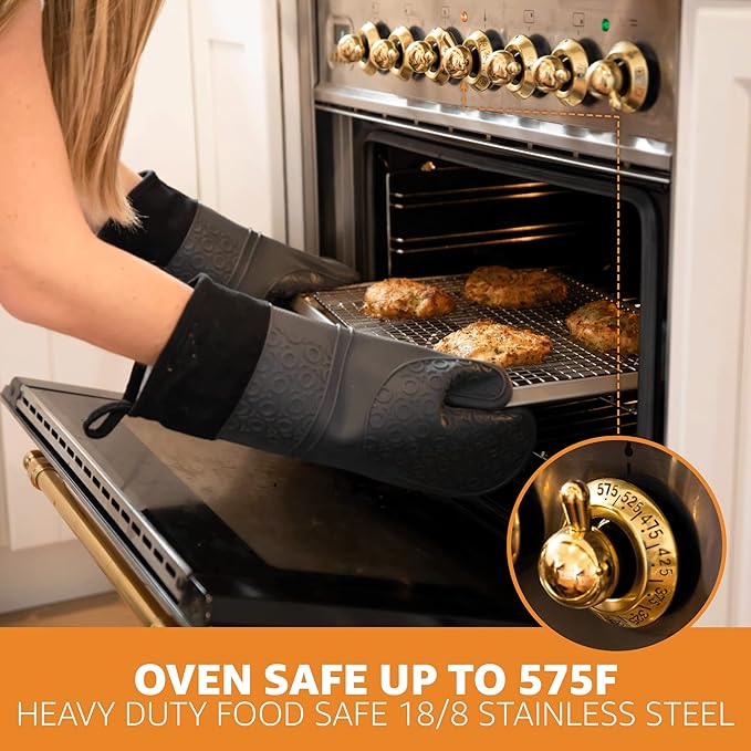 PriorityChef 18/8 Stainless Steel Cooling Rack, Heavy Duty Baking Rack For Oven Cooking, Fits Half Sheet Pan, Wire Rack For Cooking, 11.5" x 16.5" - 2 Pack