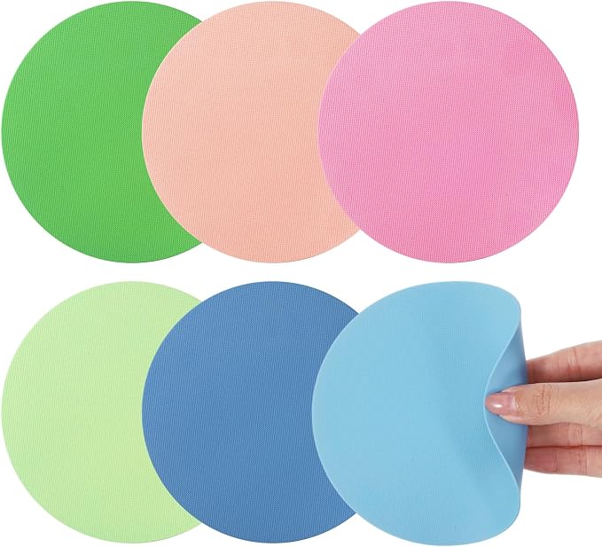 6Pcs Jar Opener Gripper Pad, Rubber Jars Opener, Can Openers For Opening Jars Gripper To Open Jaring, Non Slip Jar Bottle Lid Openers Kitchen Coasters Tool