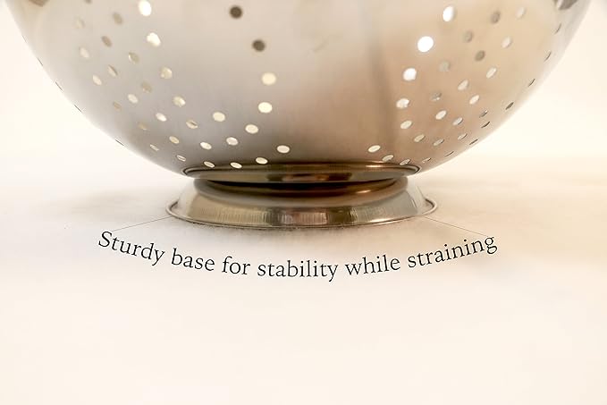 ExcelSteel Colander Set Stainless Steel | Nesting Design | Mirror Polished-| Oversized Handles-| 1-4 Quart,Set of 3,(Pack of 6)
