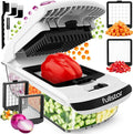 Fullstar Pro Original Vegetable Chopper - Chopper and Spiralizer - Food Chopper with Container, Fruit Cutter, Onion Dicer - All-in-One Prep Tool - Kitchen Gadgets and Gifts (2 in 1, White)