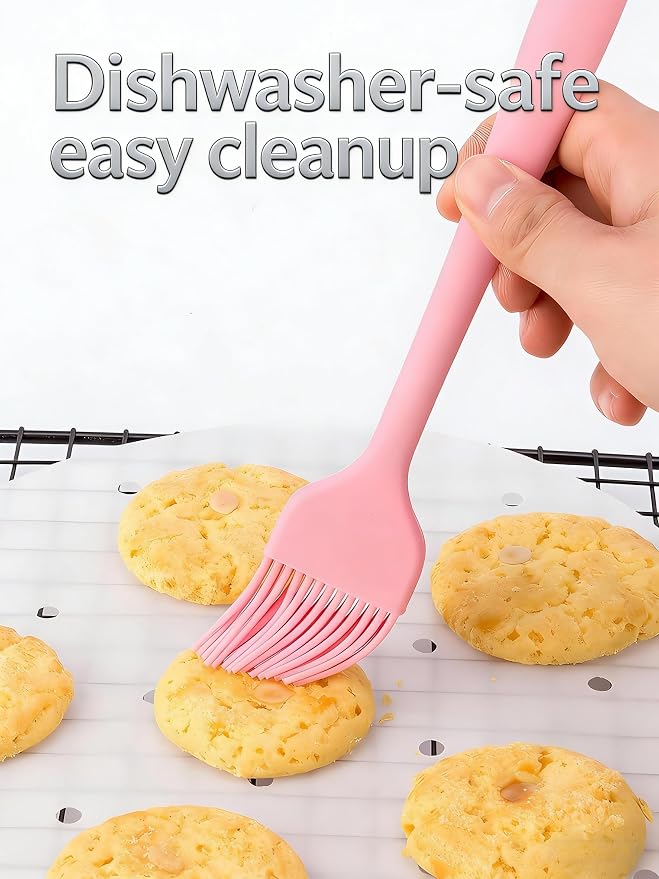 3-Pack Silicone Basting Pastry Brushes for Baking, Cooking & BBQ - Heat Resistant Up to 446°F, Dishwasher Safe
