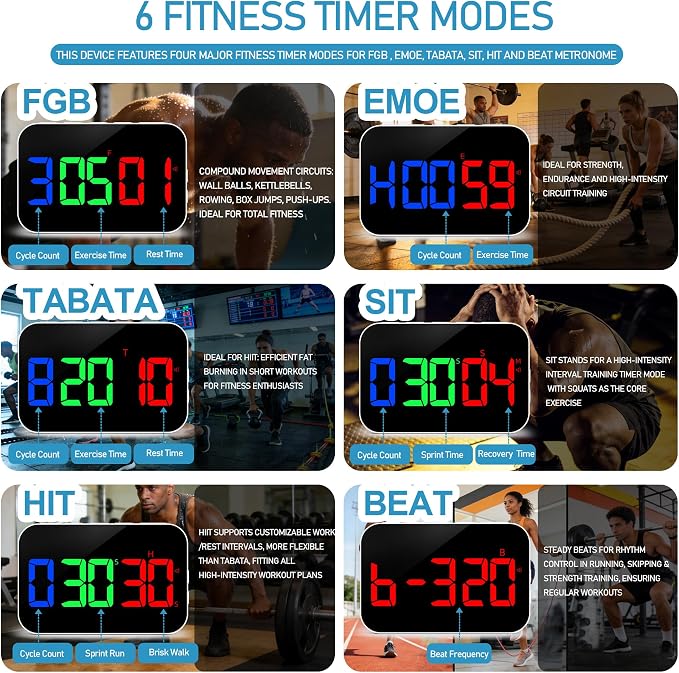 TXL Digital Timer for Classroom, Pomodoro, Gym & Kitchen – Rechargeable Magnetic Countdown Timer, Large LED Display, Loud Alarm, 3 Volume Levels & 3 Brightness Settings