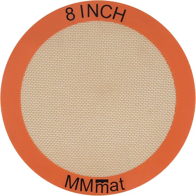 Best German Silicone Baking Mats - 8 inch | Set of 2 Round Non-Stick Reusable Air Fryer Linner, Non Slip, BPA Free, PFOA Free, Non-toxic, Dishwasher Safe