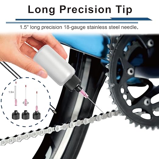 TITGGI 5 Pcs Plastic Squeeze Bottles (1 OZ), LDPE Oil Applicator, Precision Gun Oil Bottle with Extra Long 1.5 Inch Stainless Applicators 18Ga 21Ga - Easy to Use for Knife, Hinges, Glue and More | Precision Gun Oil Bottle, Soft Squeeze Control, Sealing...