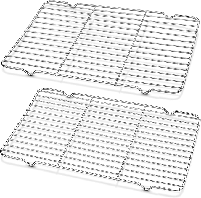 Decymis Cooling Rack and Baking Rack, Stainless Steel, 2PCS, 10" x 15" | Heavy Duty Cooling Racks for Cooking and Baking, Sturdy Wire Rack for Baking & Grilling, Easy to Clean Oven & Dishwasher Safe