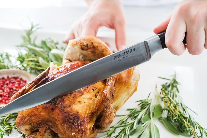 GoodCook Precision Chef's Knife 8-Inch Full-Tang & Full-Forged Bolster, Stainless Steel Forged Construction