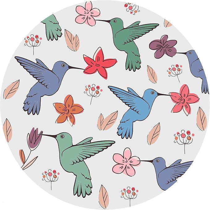 Andreas Silicone Jar Opener, Floral Hummingbird – 6.25" Non-Slip Lid Gripper & Garlic Peeler, Food and Dishwasher Safe, Multi-Use, Durable Silicone & Fabric, Made in the USA, JO-397
