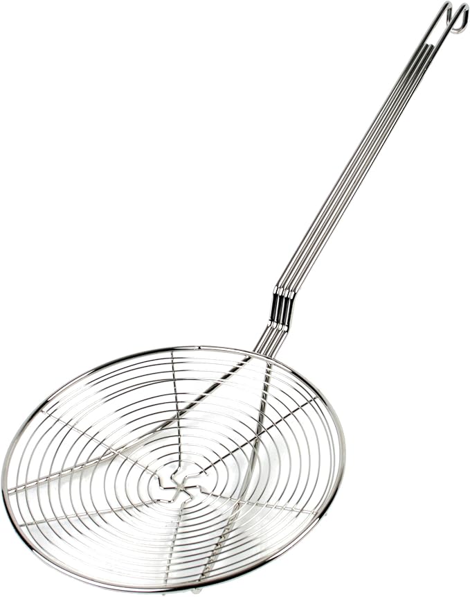 Thunder Group Nickel Plated Spiral Wire Skimmer, 9-Inch
