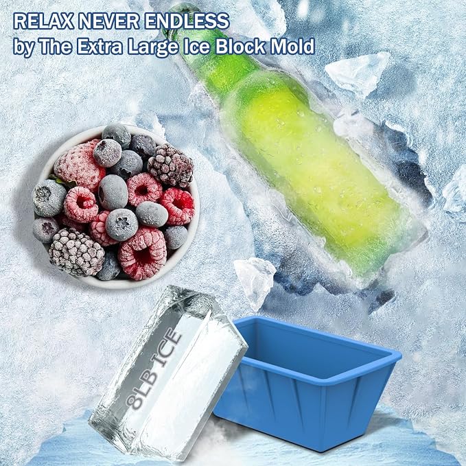 Extra Large Ice Block Molds 4Pack 32LB Silicone Large Ice Cube Molds for Cold Plunge Tub,Reusable Ice Cube Trays for Freezer,Ice Block Molds for Home Ice Baths,Cold Plunge Accessories,Ice Bath Chiller