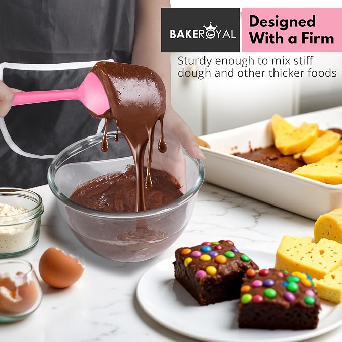 BakeRoyal Silicone Spatulas Set - Pink
