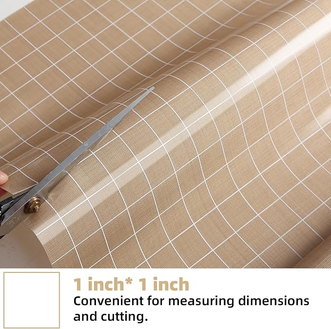 Silicone Baking Mat Roll 12IN*5FT Free Cutting, Non-Slip Pastry Mat, Non-Stick Reusable Air Fryer Liner, Oven Liners, Counter Mat, Freeze Dryer Mat, Easily Cut to Size Fit All Ovens Pans Tins Dishes