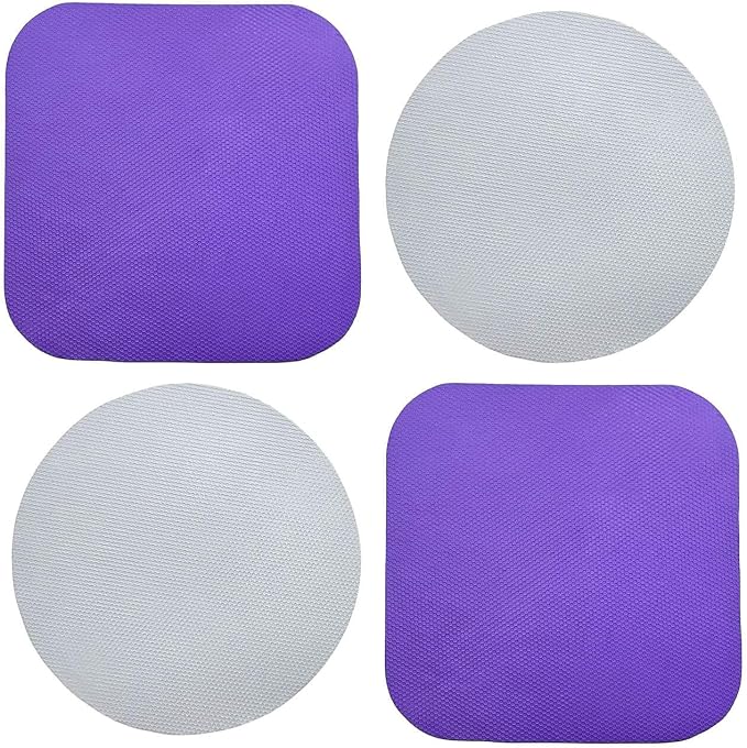 4 Pack Jar Opener Gripper Pads, Botter Opener Tool for Weak Hands, Rubber Jar Opener for Seniors with Arthritis (Purple,Grey)