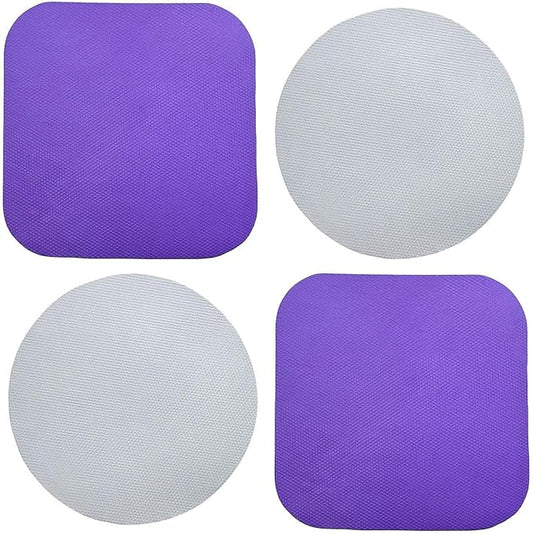 4 Pack Jar Opener Gripper Pads, Botter Opener Tool for Weak Hands, Rubber Jar Opener for Seniors with Arthritis (Purple,Grey)