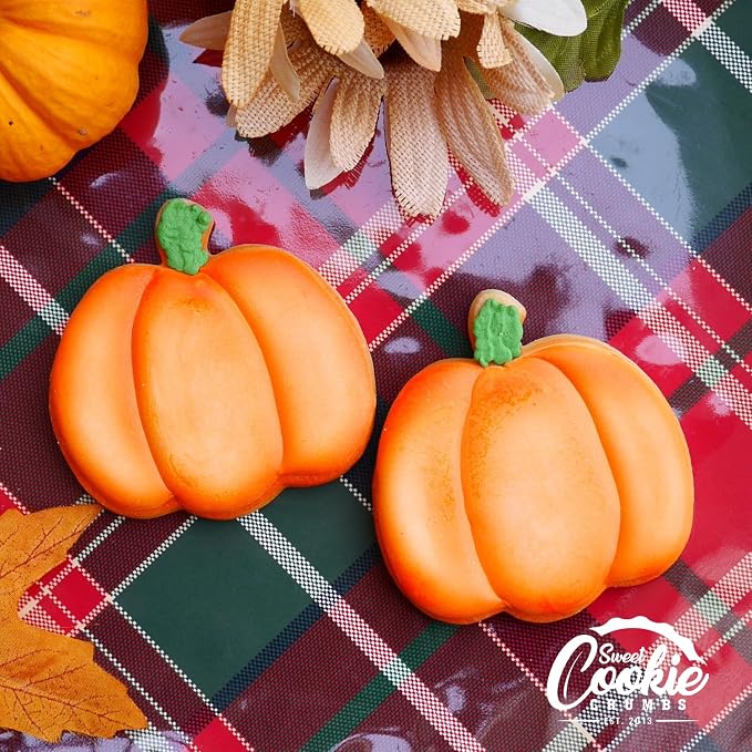 Pumpkin Cookie Cutter 3 Piece Set, Premium Food-Grade Stainless Steel, Dishwasher Safe