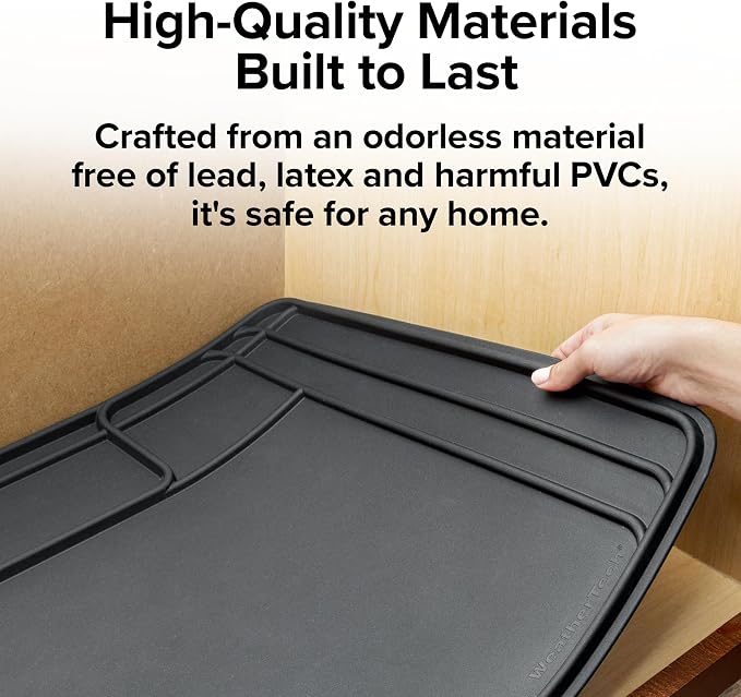 WeatherTech SinkMat – Waterproof Under Sink Liner Mat for Kitchen Bathroom – 28” x 19” Inches - Durable, Flexible Tray – Home undersink Organizer Must Haves, Tan