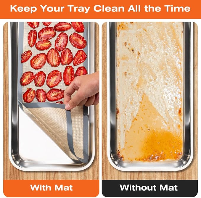 Silicone Baking Mats For Harvest Right Freeze Dryer Small Size Trays 4 pcs (Gray, S - Small)