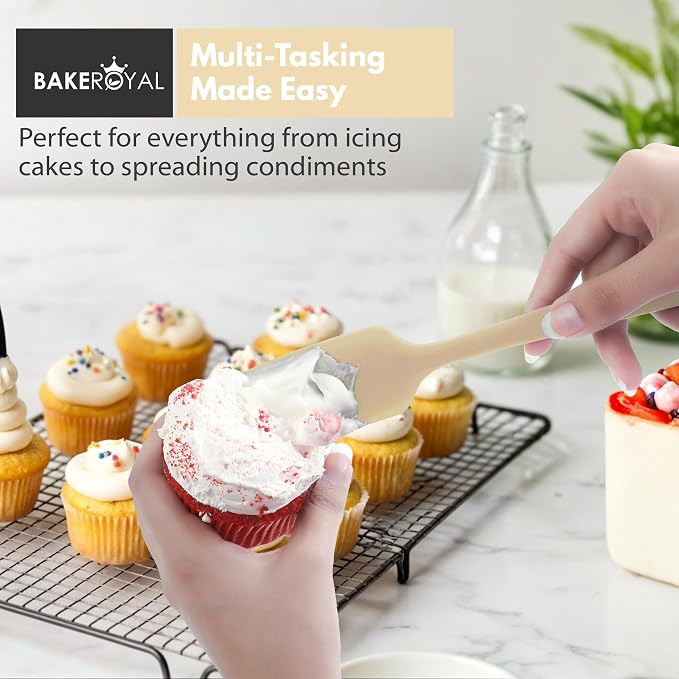 BakeRoyal Silicone Spatulas Set - Beige
